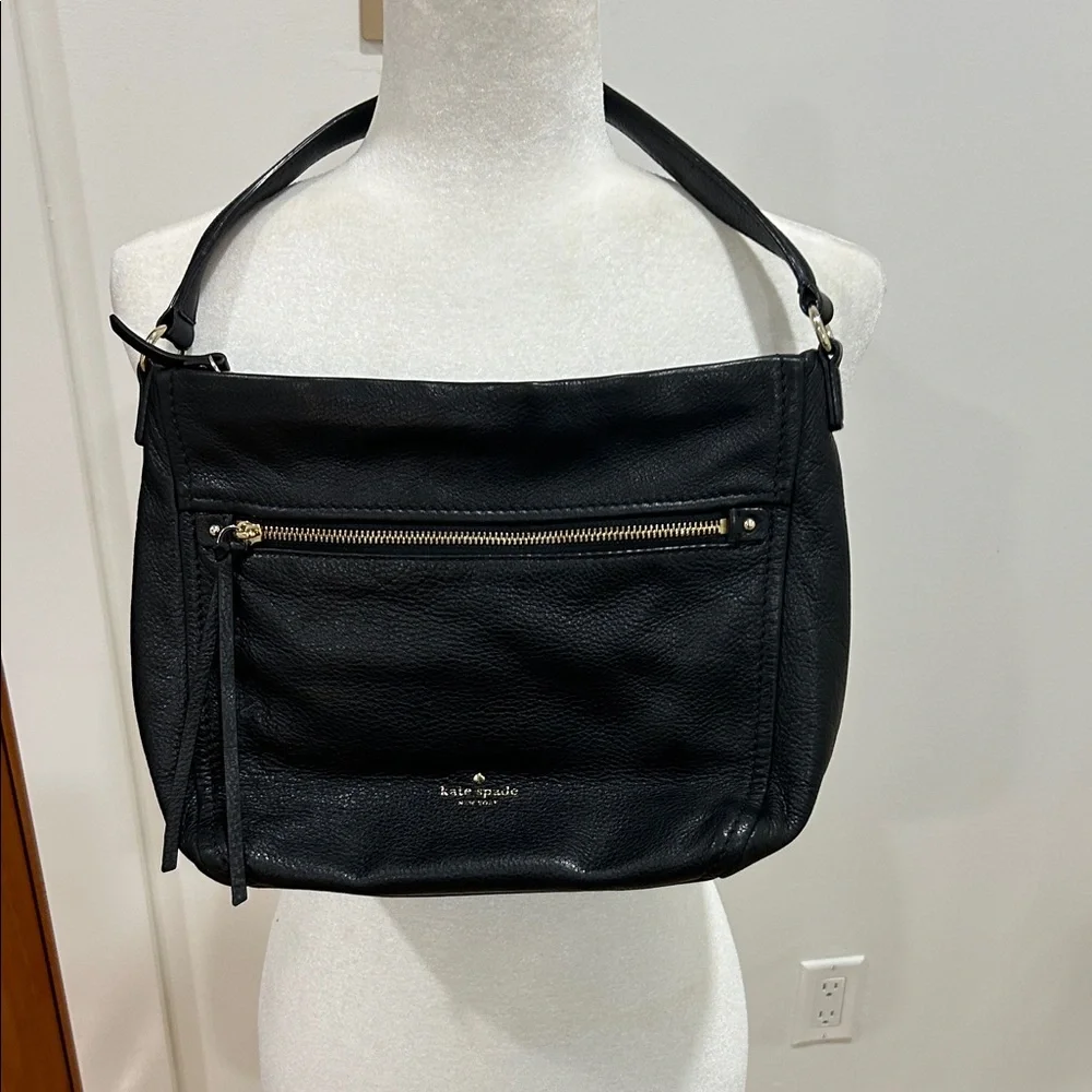 Kate Spade Black Textured Shoulder Bag - Picture 1 of 7